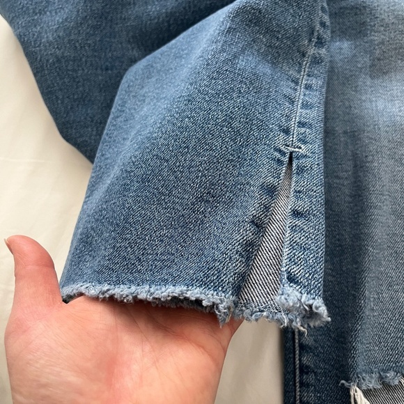 FRAME Le Nouveau Distressed Straight Jean | Size 28 | Blue (Sackett) - Picture 6 of 12